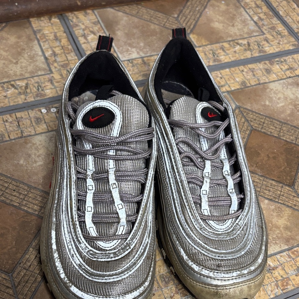 Nike Men's Metallic Silver Sneakers